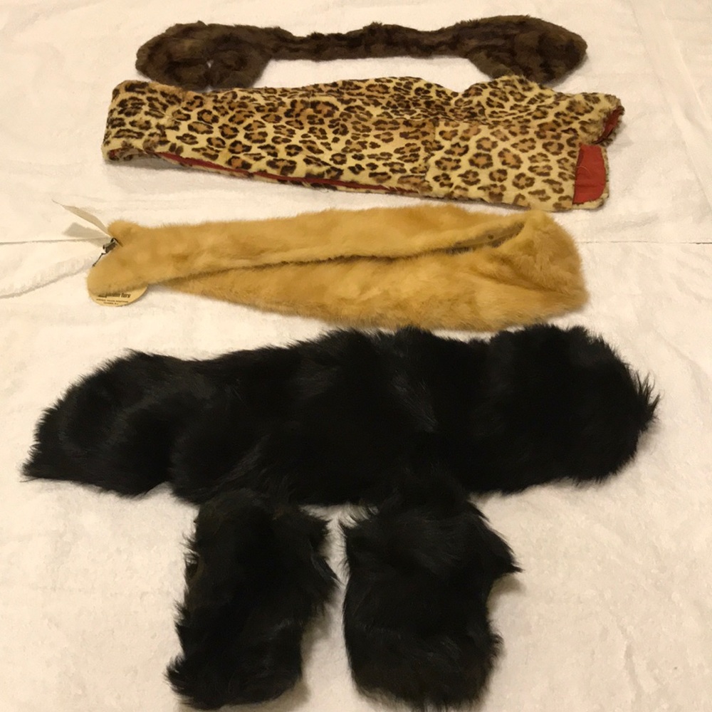 Vintage mixed fur collar/cuffs bundle